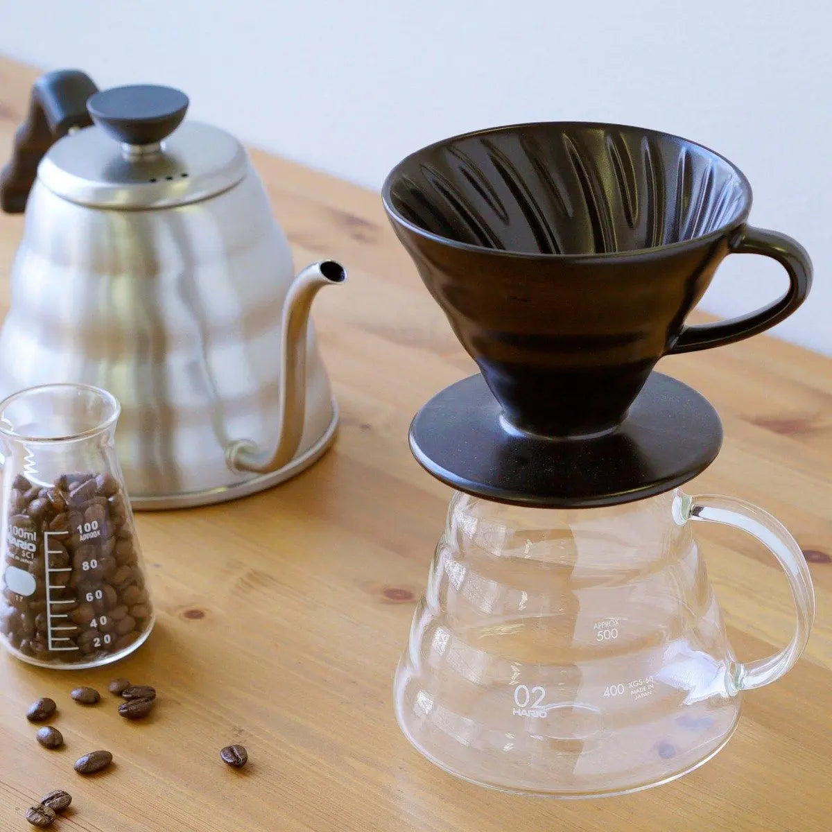 Hario - Matt Black V60 Ceramic Coffee Dripper 02